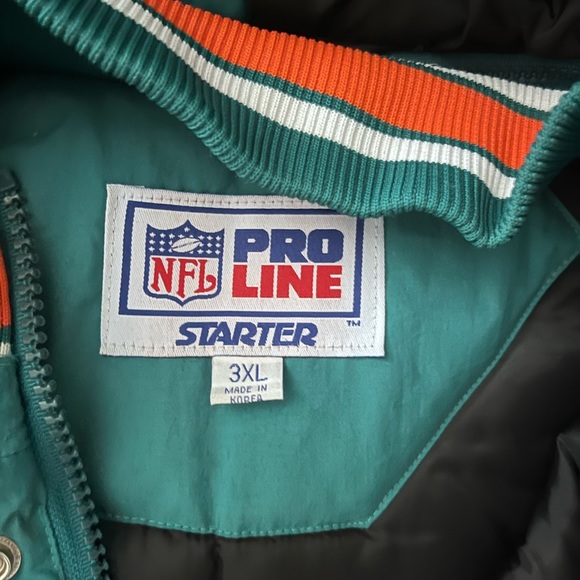 Vintage Miami dolphins jacket- perfect condition - size 3XL - Picture 6 of 7